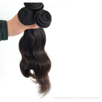 Jiahao 8A Bundle with Closure Free Part Natural Black Curly Wave Hair Extension Human Hair Bundles Virgin Remy Hair
